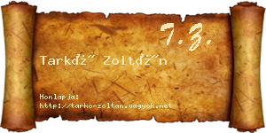 Tarkó Zoltán névjegykártya