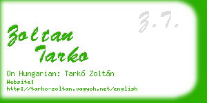 zoltan tarko business card